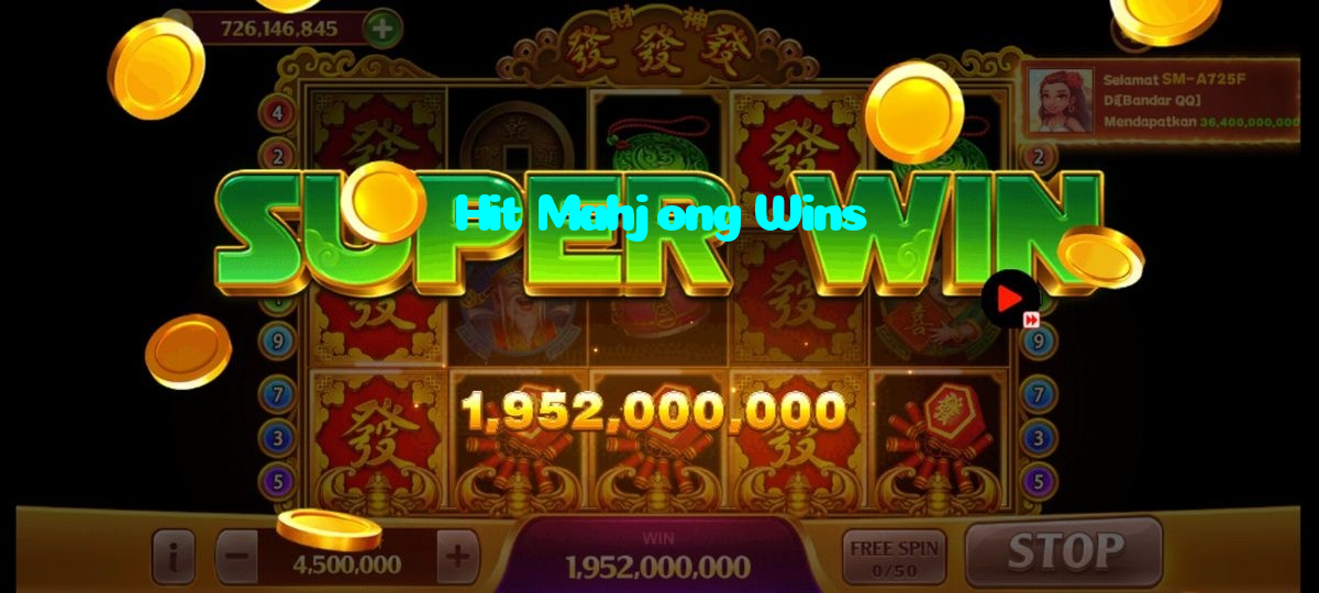 Hit Mahjong Wins casino presented on mobile device in Pakistan with slots and live games